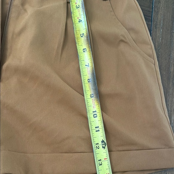 Francesca's Collections‎ High Waist Rolled Hem Tan Shorts Women’s Size Medium - Picture 9 of 12